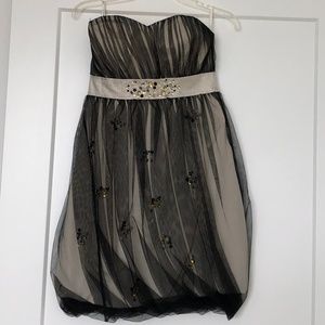 Phoebe Couture Black and White Cocktail Dress